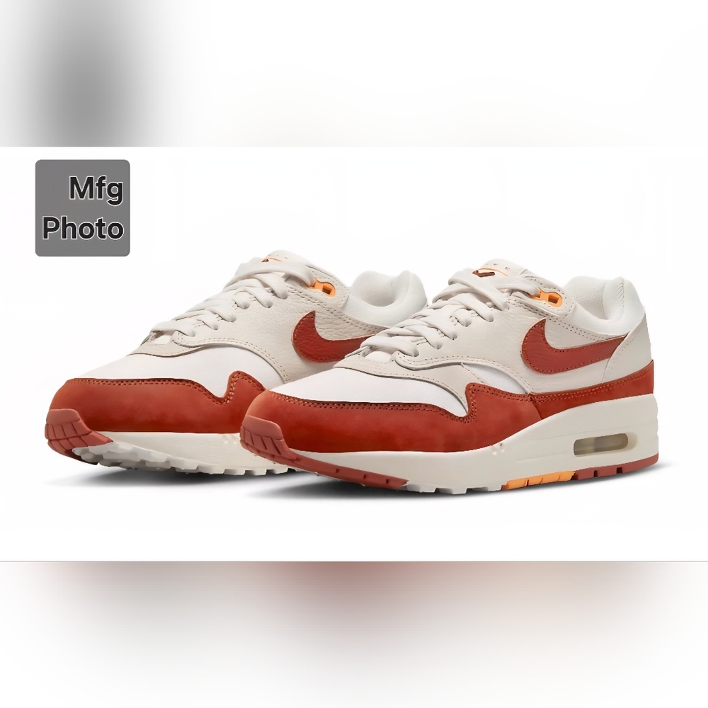 Nike Air Max 1 LX Sail 'Rugged Orange', Womens 8.5